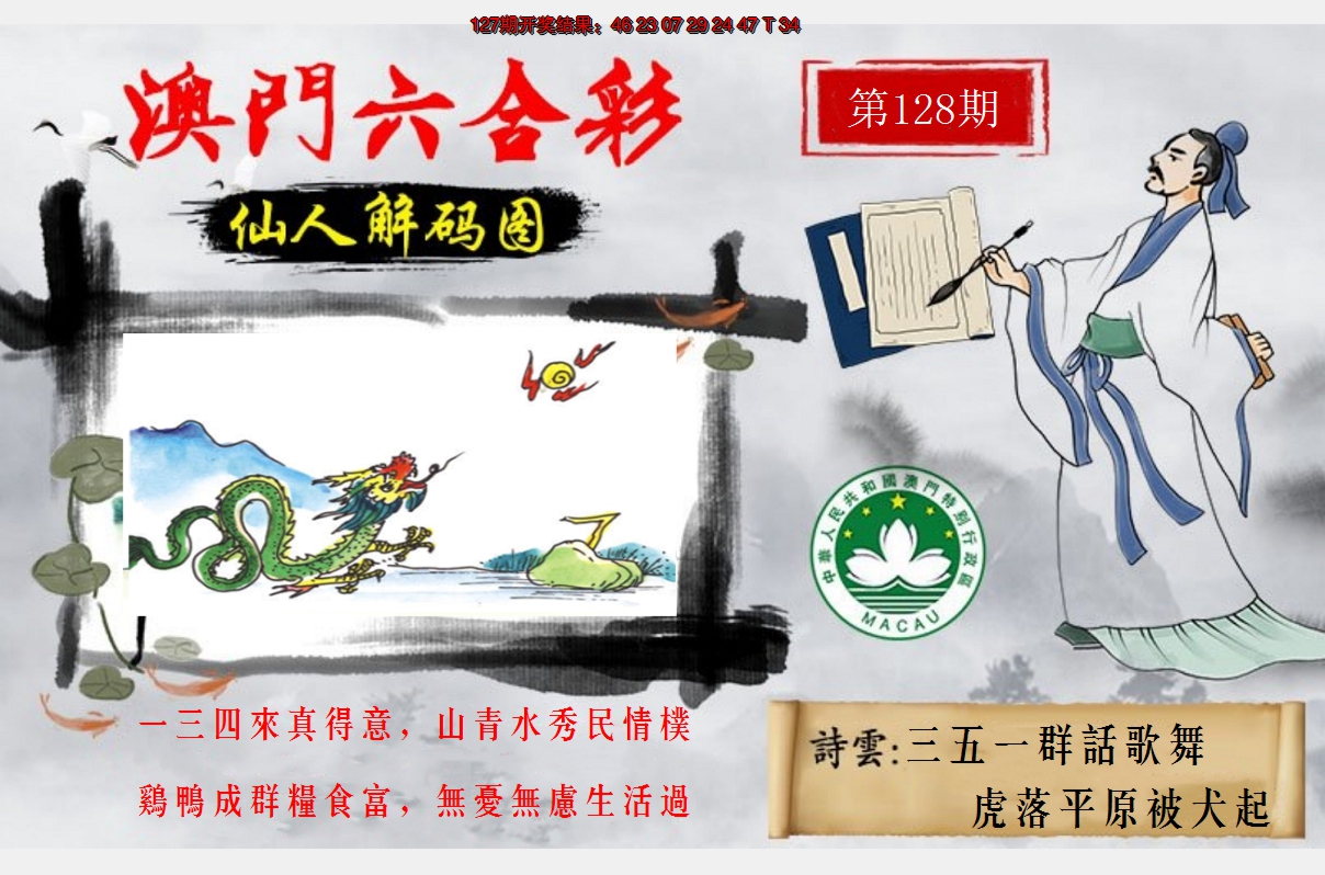 2024128期仙人解码图