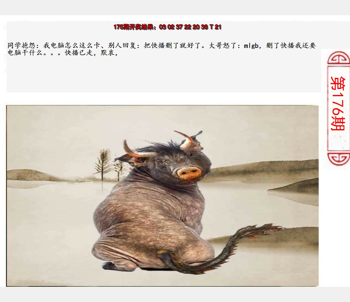 2024176期澳门生活幽默