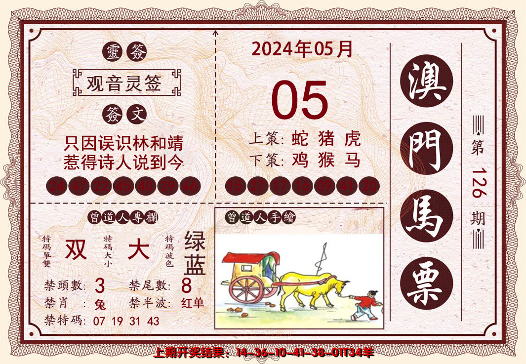 2024126期澳门马票