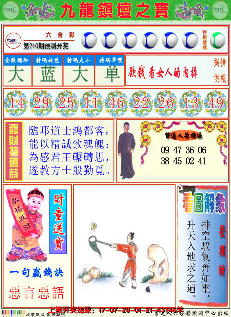 2024210期澳门挂牌解特码A