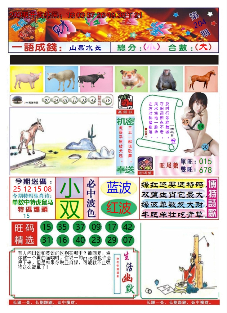 2024204期澳门财经宝鉴