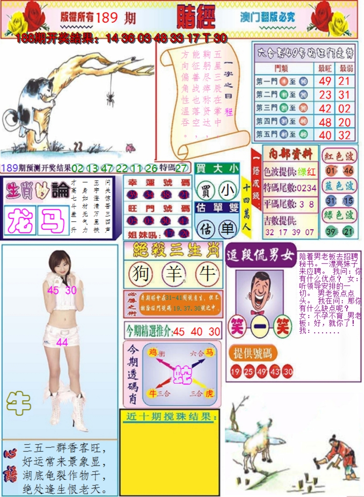 2024189期澳门赌经