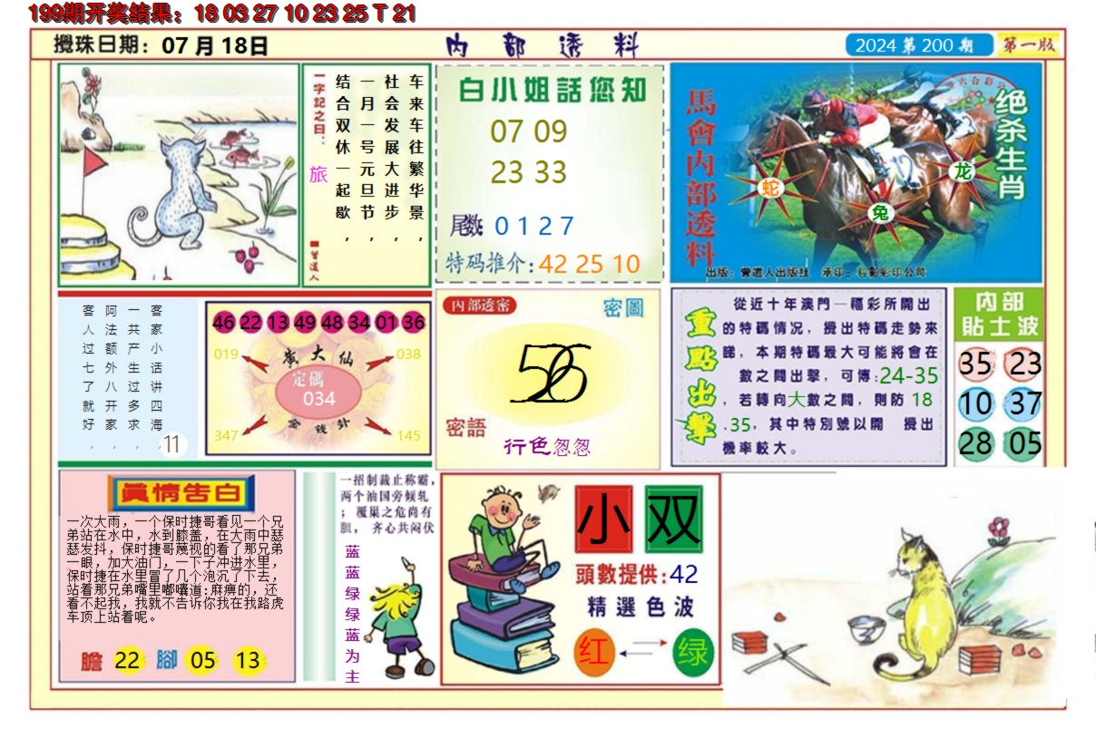 2024200期澳门内部透料A