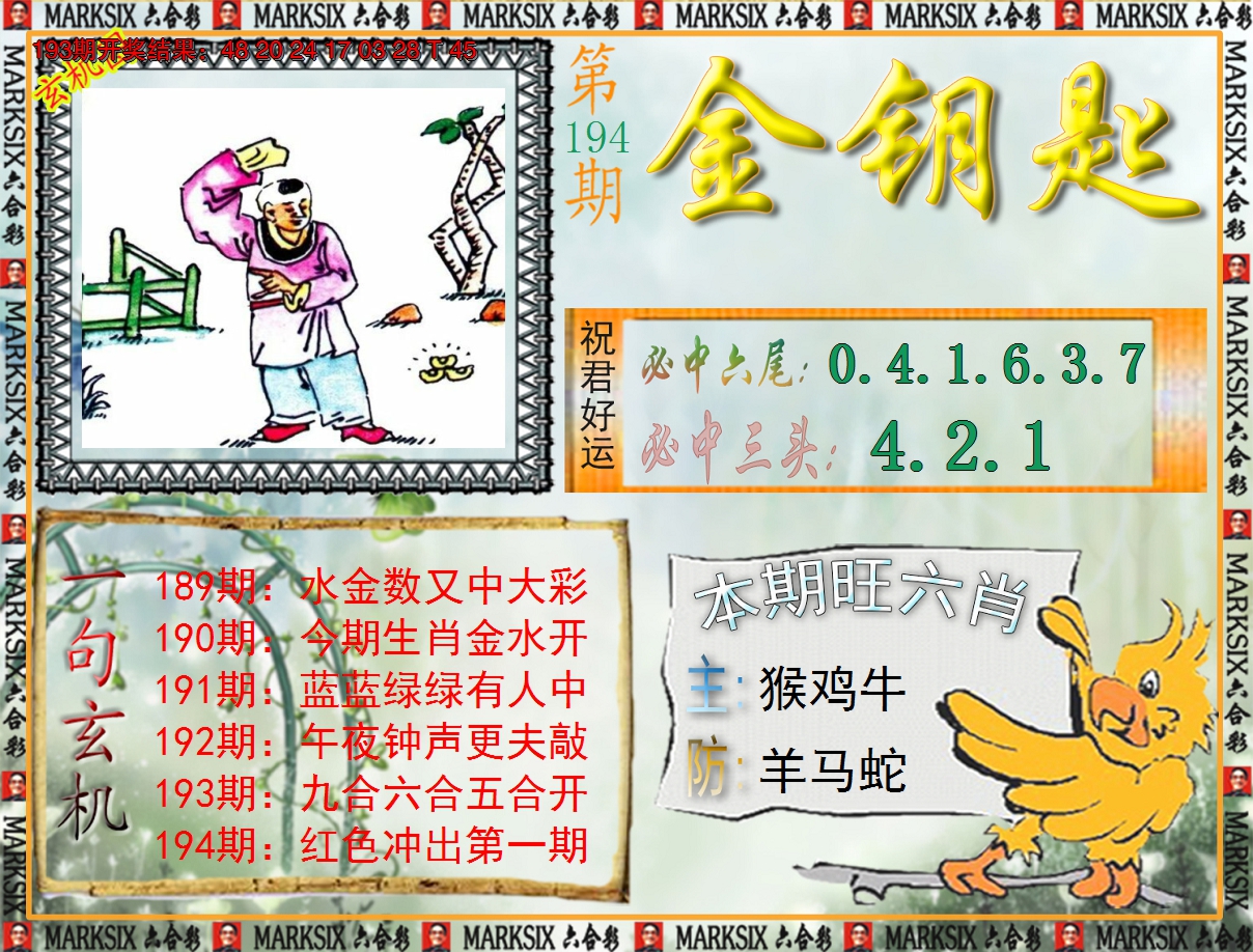 2024194期《澳门金钥匙》