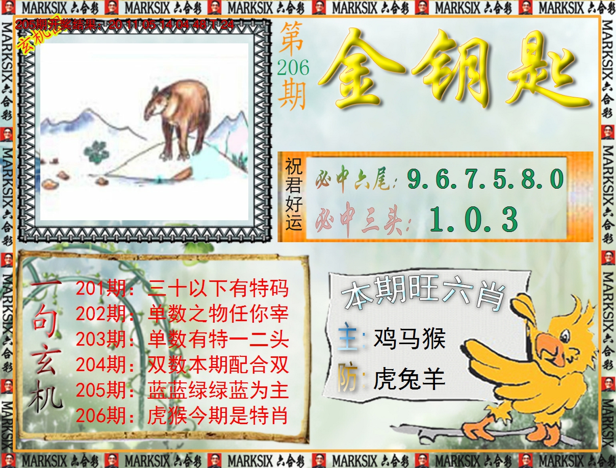 2024206期《澳门金钥匙》