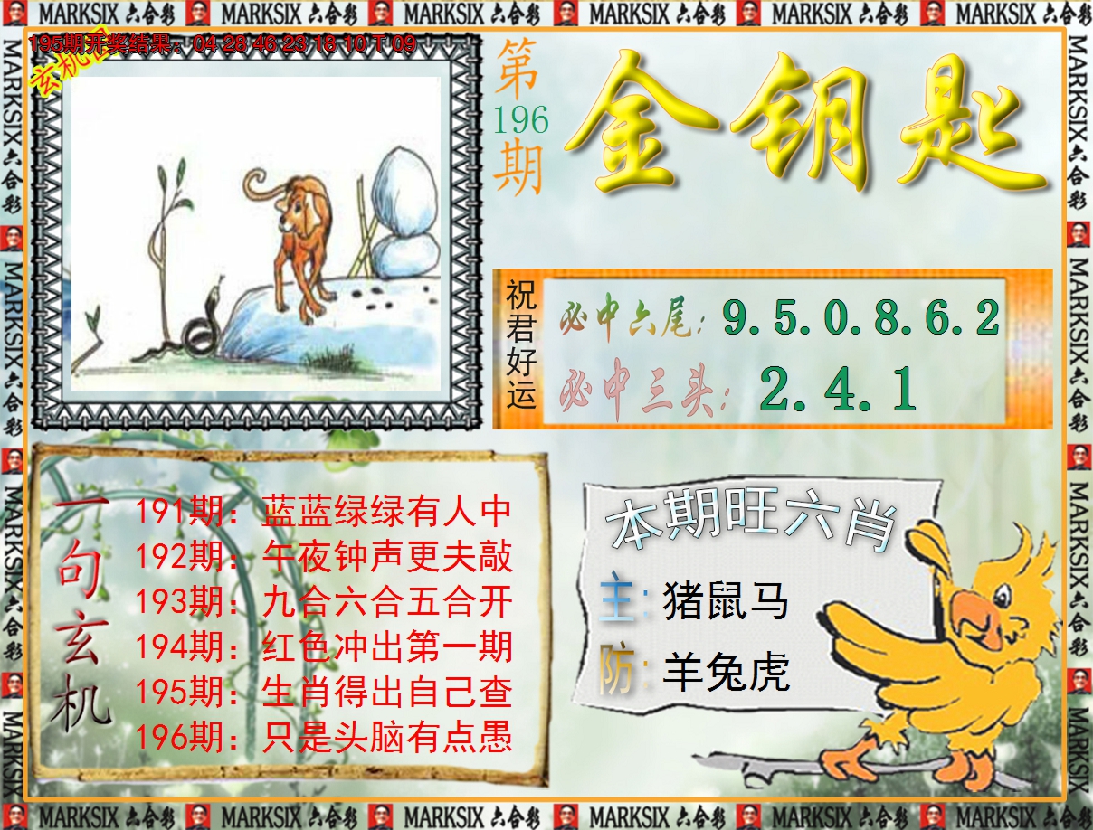 2024196期《澳门金钥匙》
