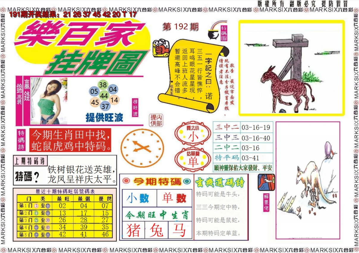 2024192期乐百家挂牌图