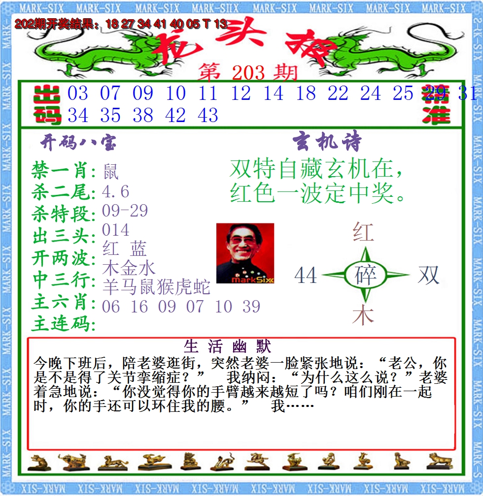 2024203期澳门龙头报