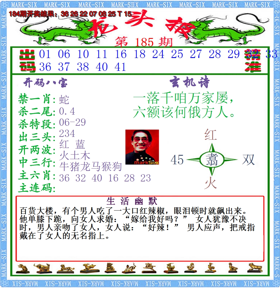 2024185期澳门龙头报
