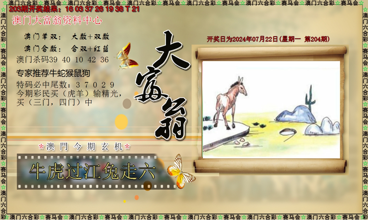 2024204期新大富翁