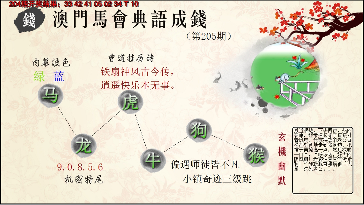2024205期典语成钱