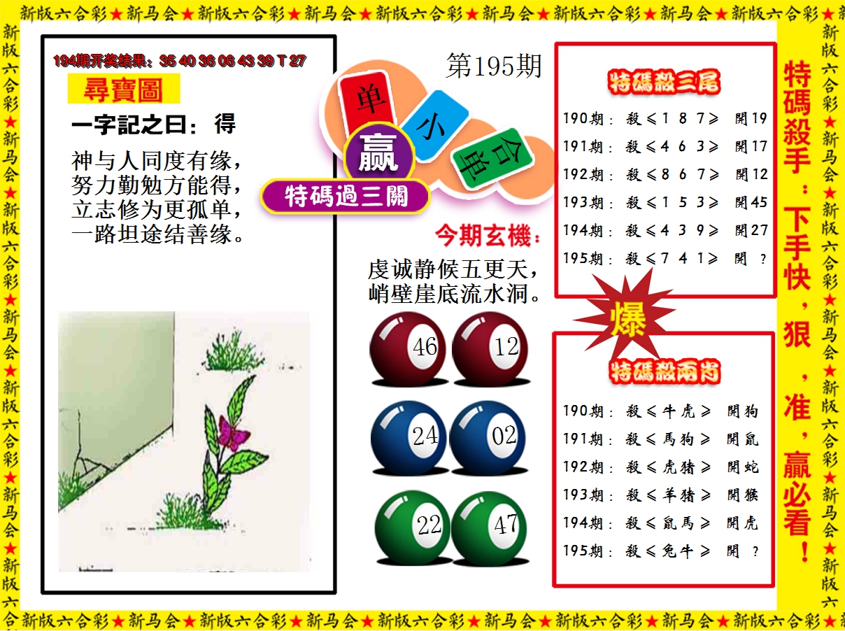 2024195期特码过三关