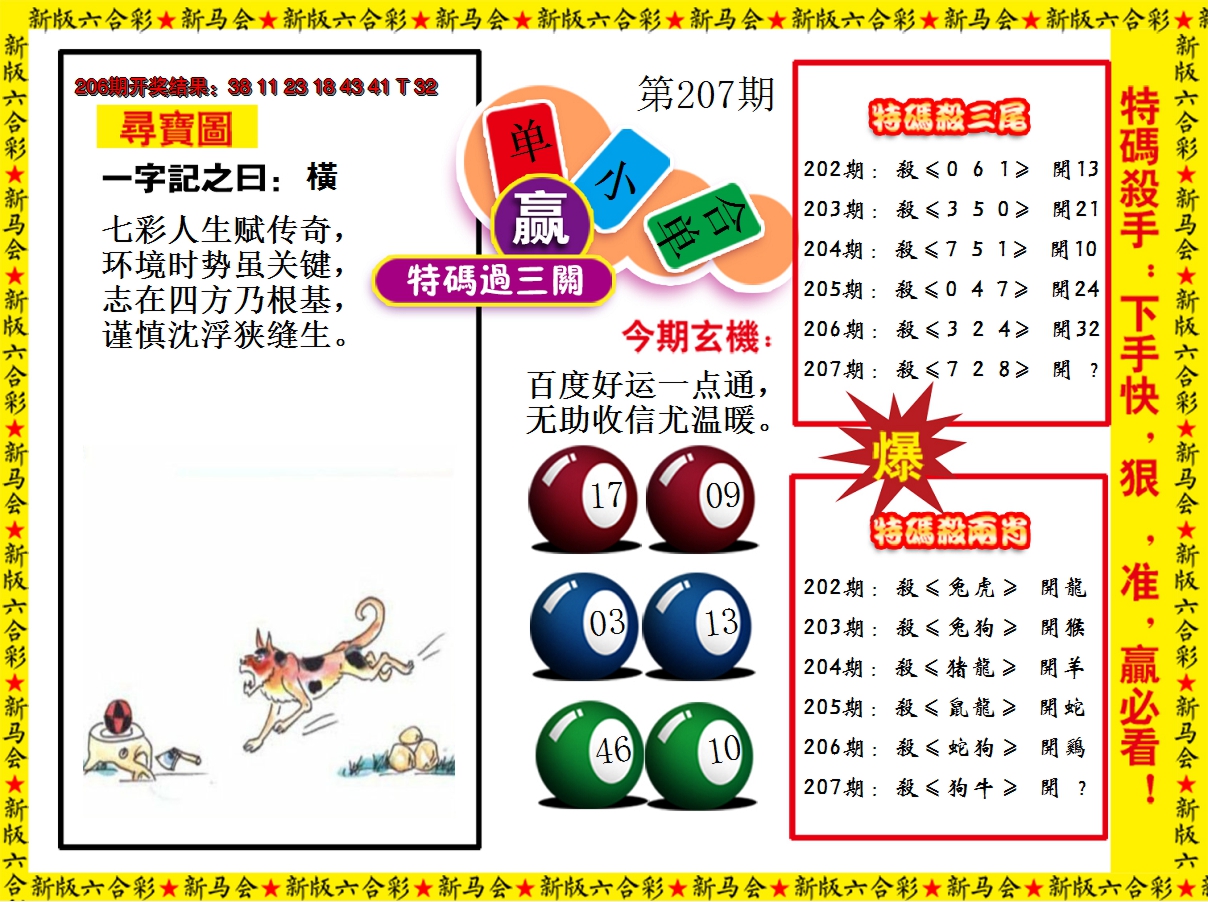 2024207期特码过三关