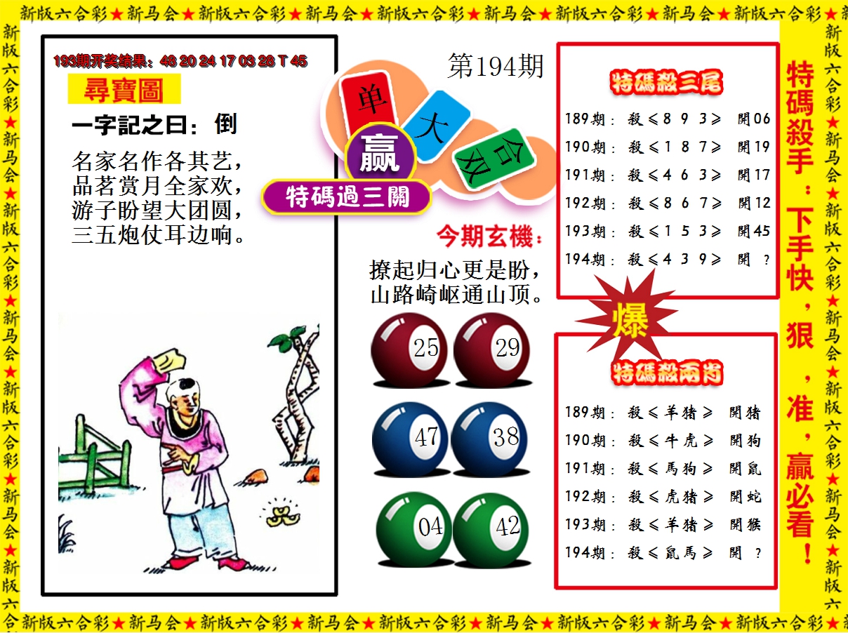 2024194期特码过三关