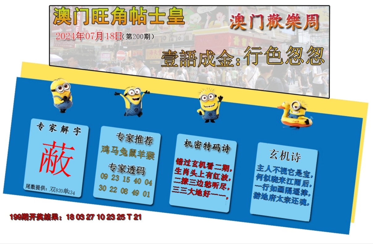 2024200期旺角贴士皇