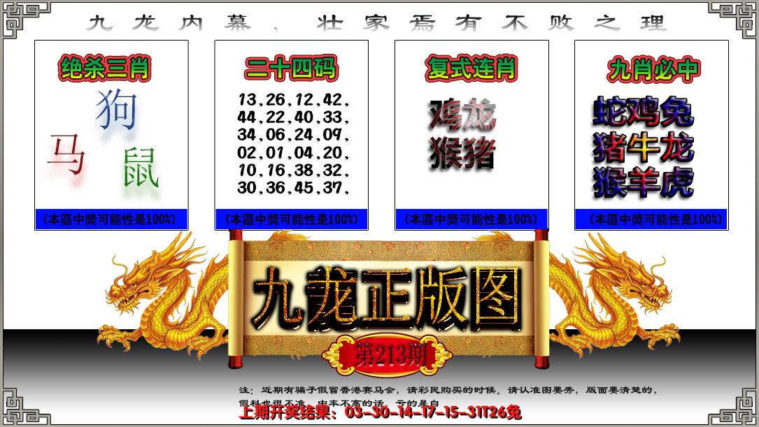 2024213期九龙正版图