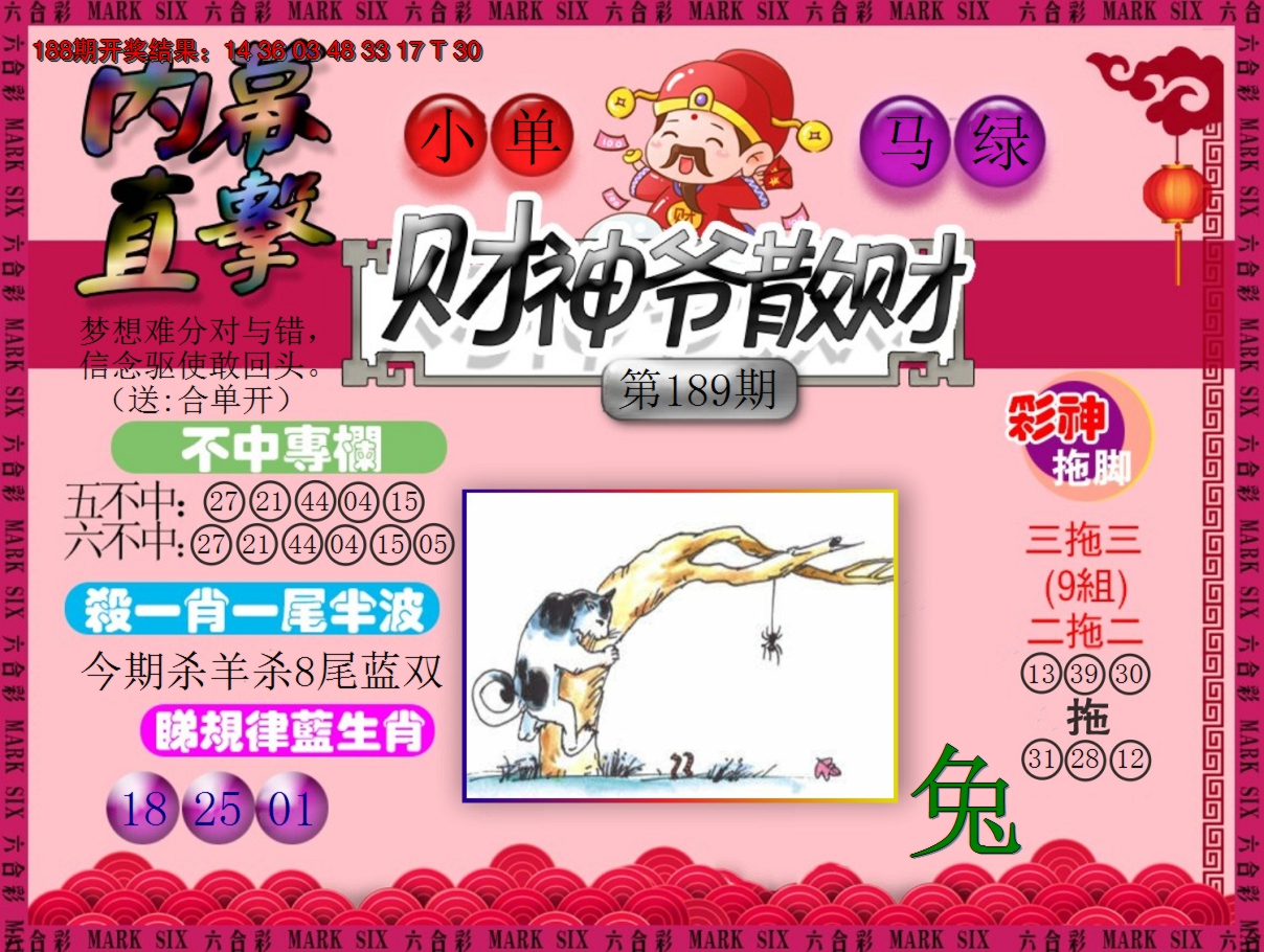 2024189期财神爷散财