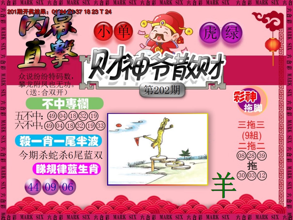 2024202期财神爷散财