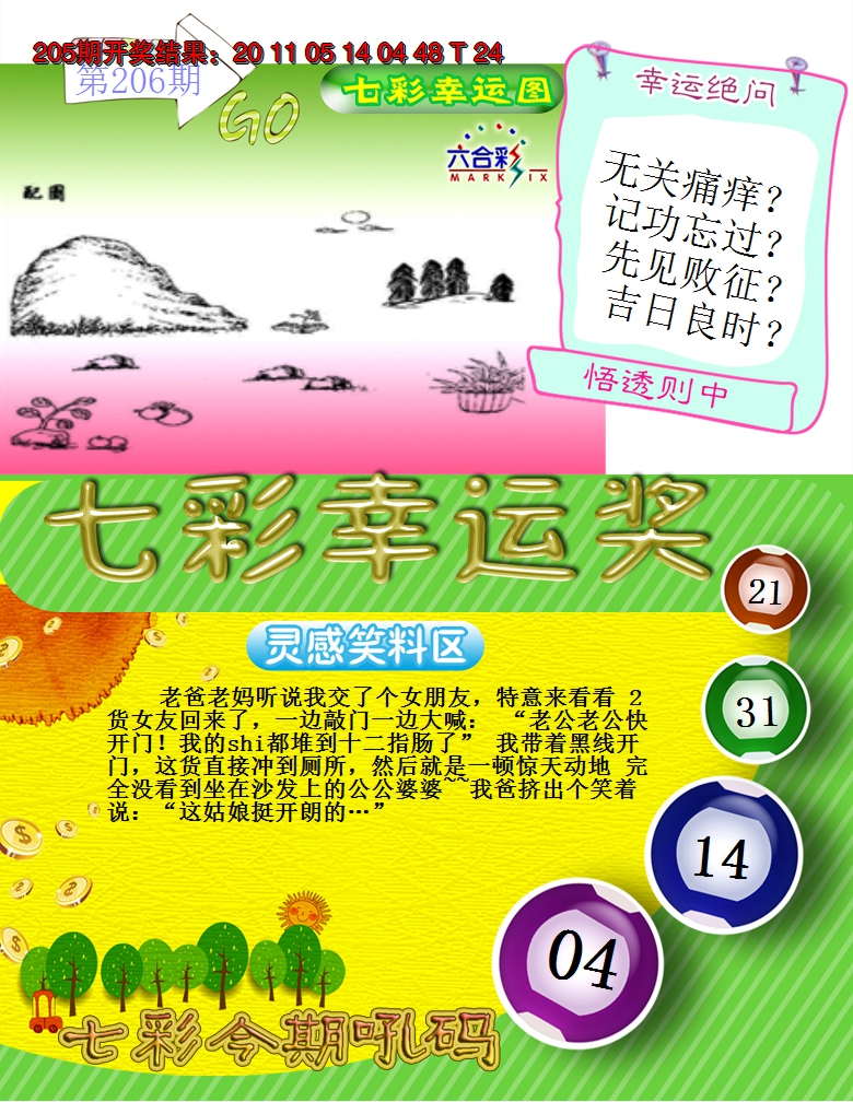 2024206期七彩幸运奖