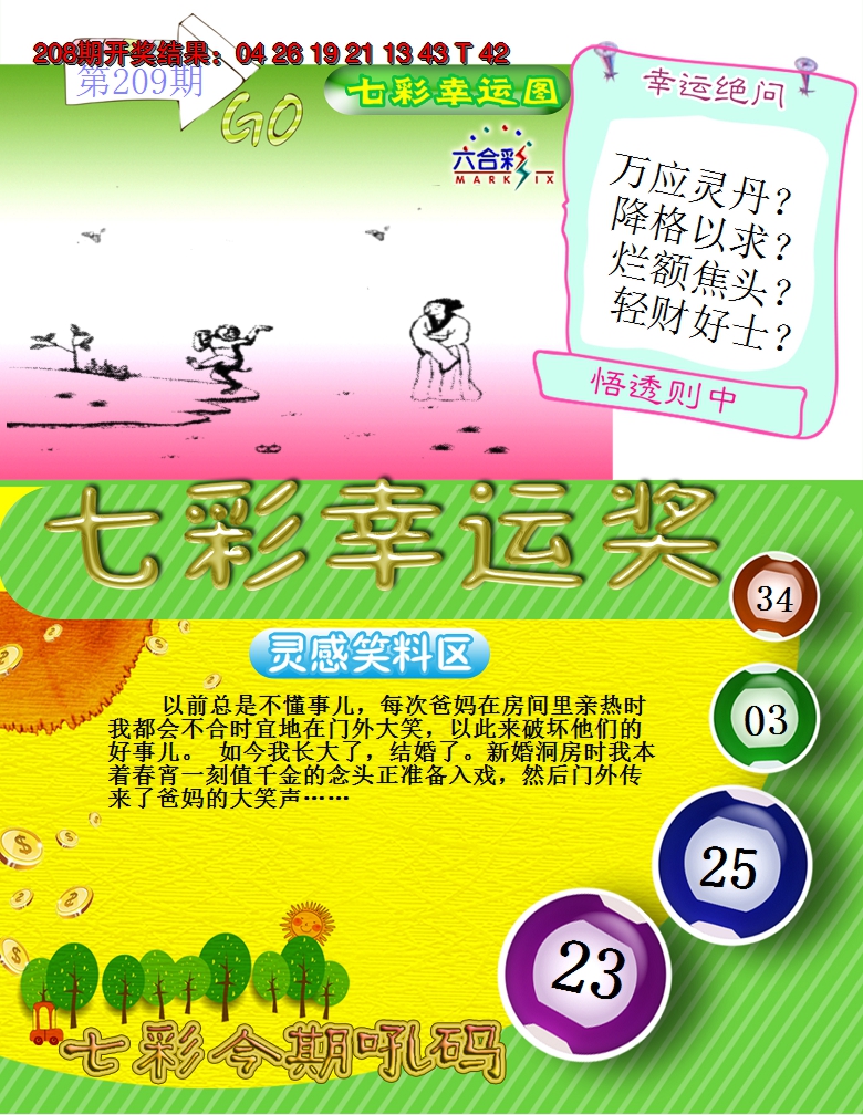 2024209期七彩幸运奖