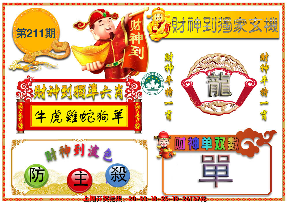 2024211期财神六肖