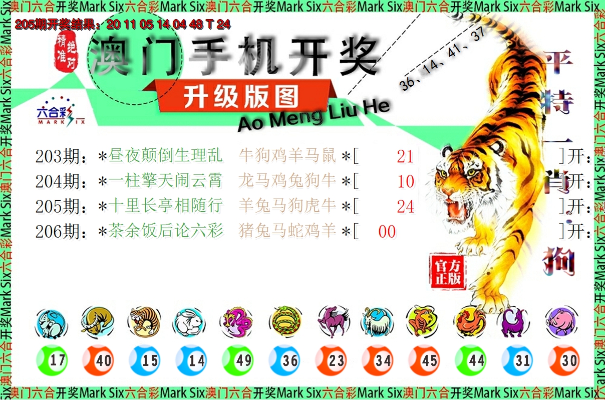 2024206期澳门开奖报