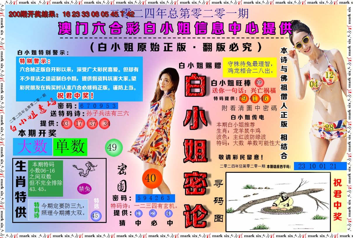 2024201期白小姐密论