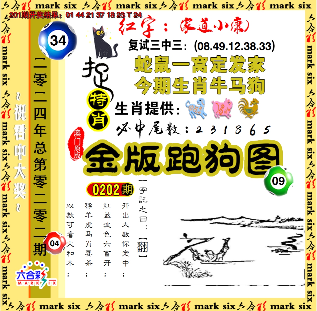 2024202期金版跑狗图