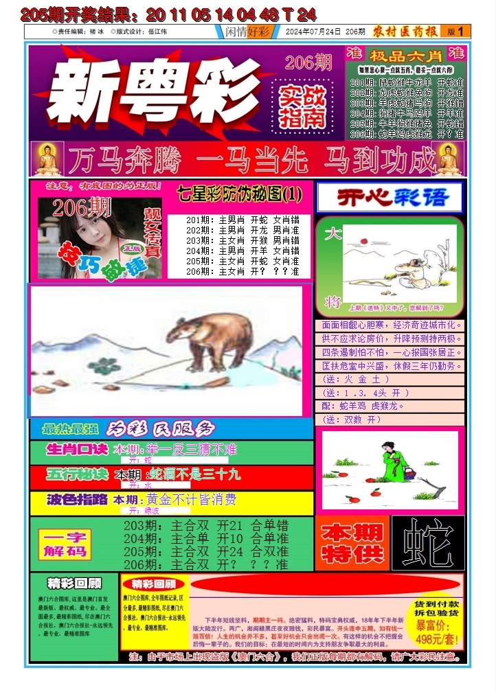 2024206期新粤彩A