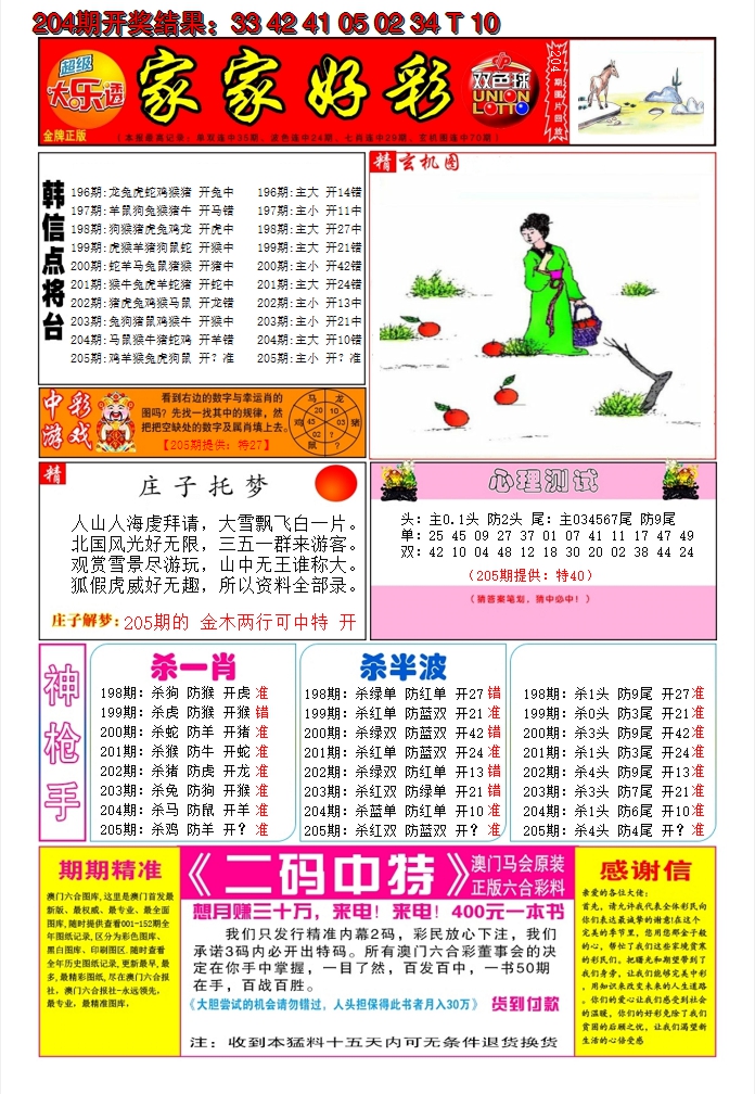 2024205期家家好彩A