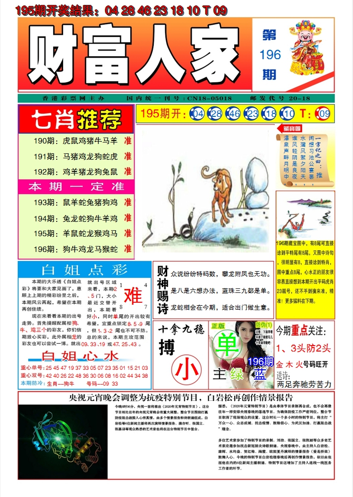 2024196期财富人家A