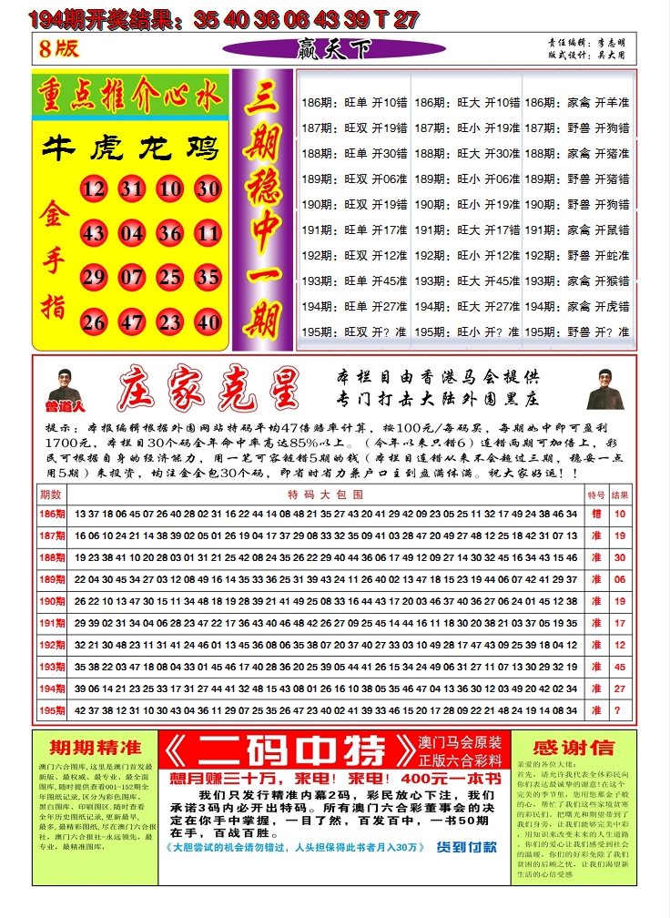 2024195期澳门赢天下B