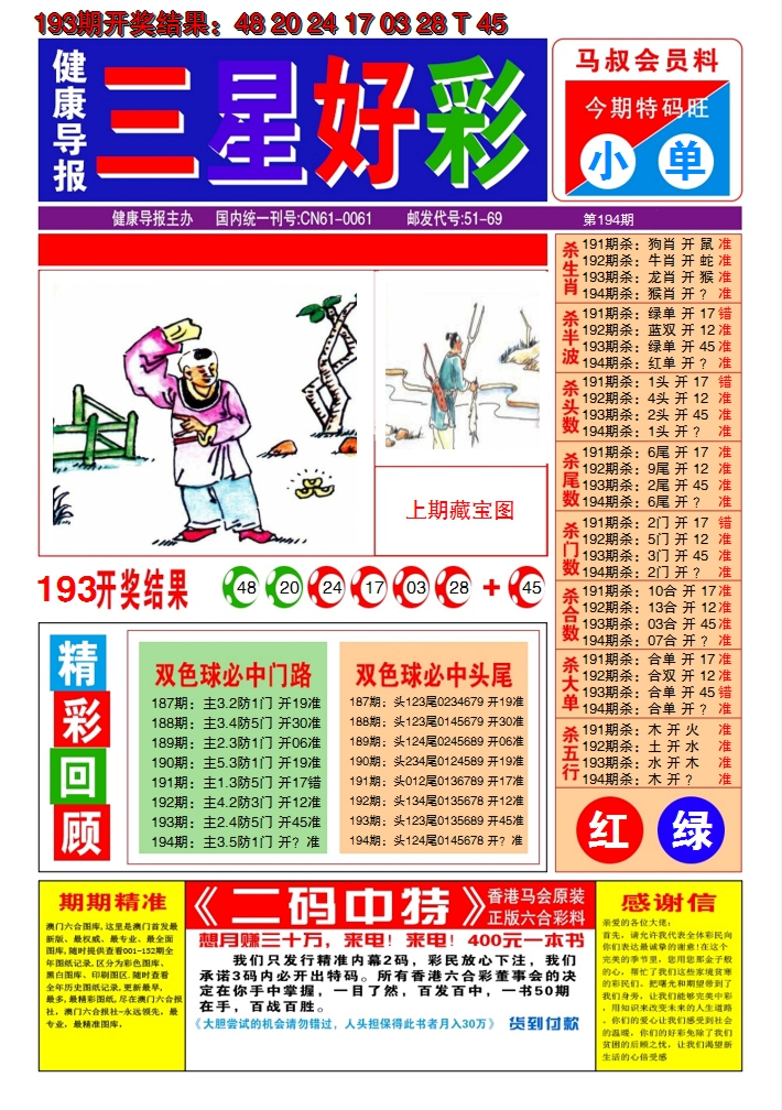 2024194期澳门三星好彩A