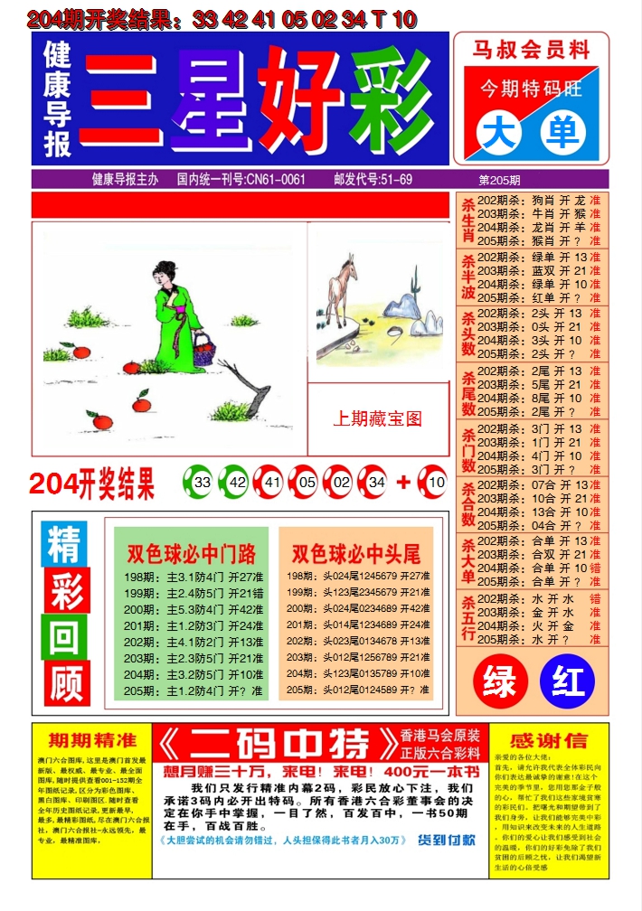 2024205期澳门三星好彩A