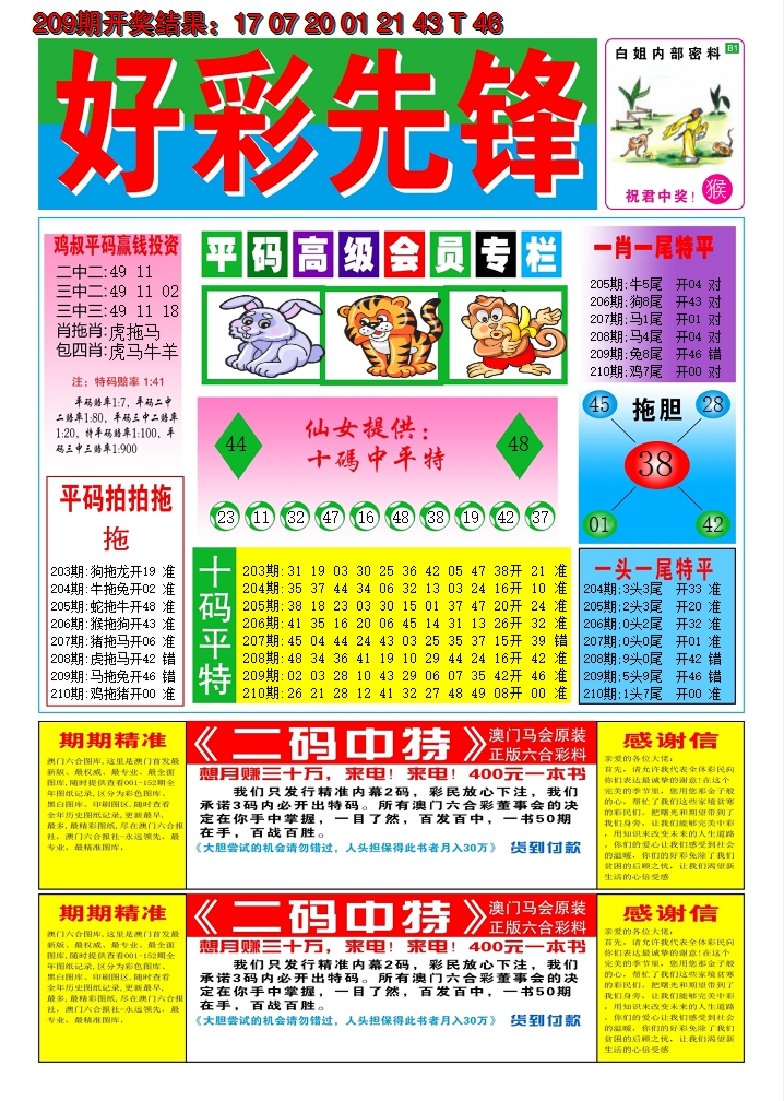2024210期好彩先锋D