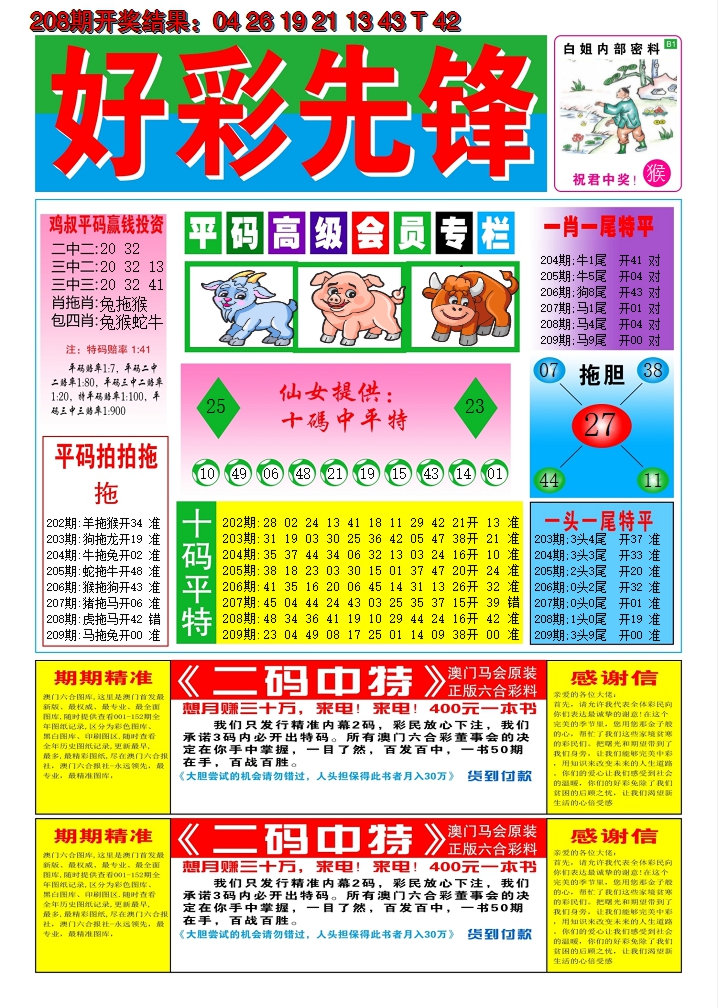 2024209期好彩先锋D