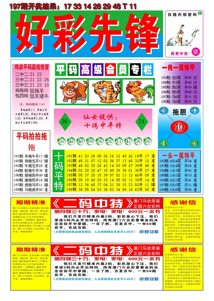 2024198期好彩先锋D