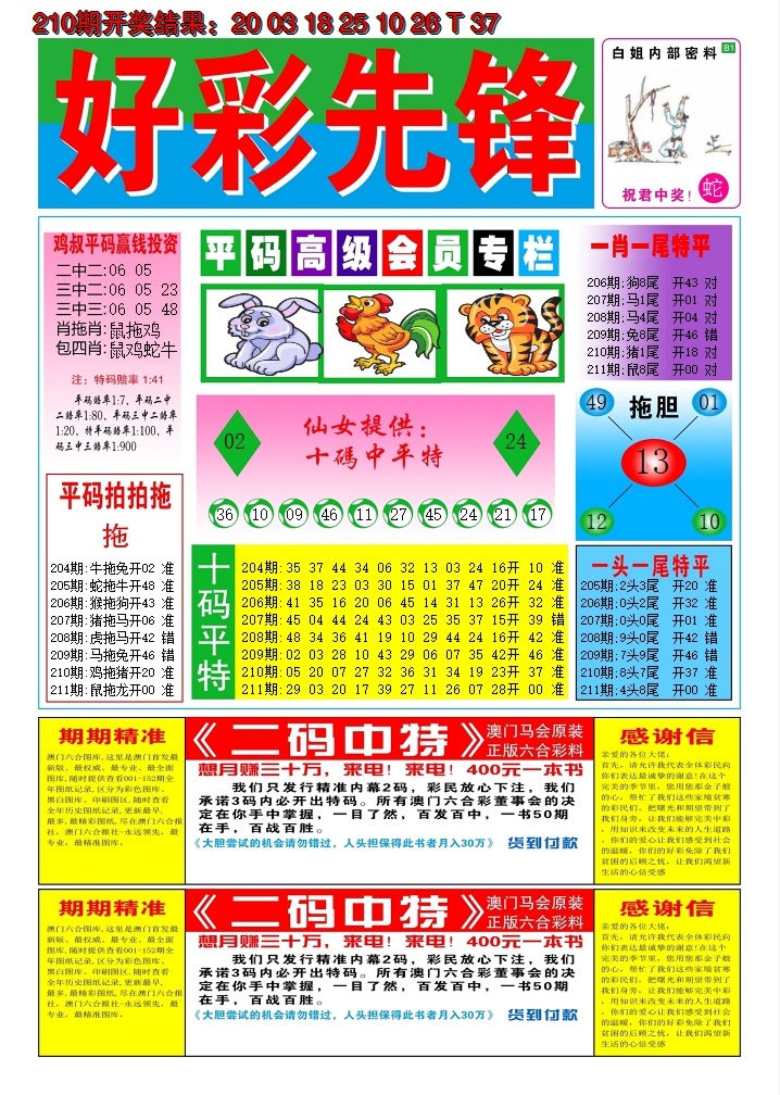2024211期好彩先锋D