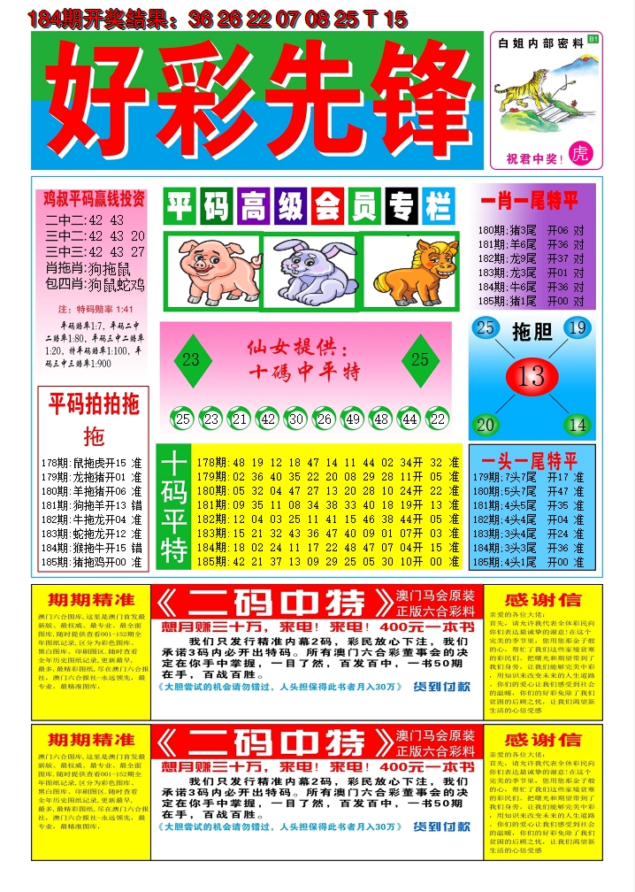2024185期好彩先锋D