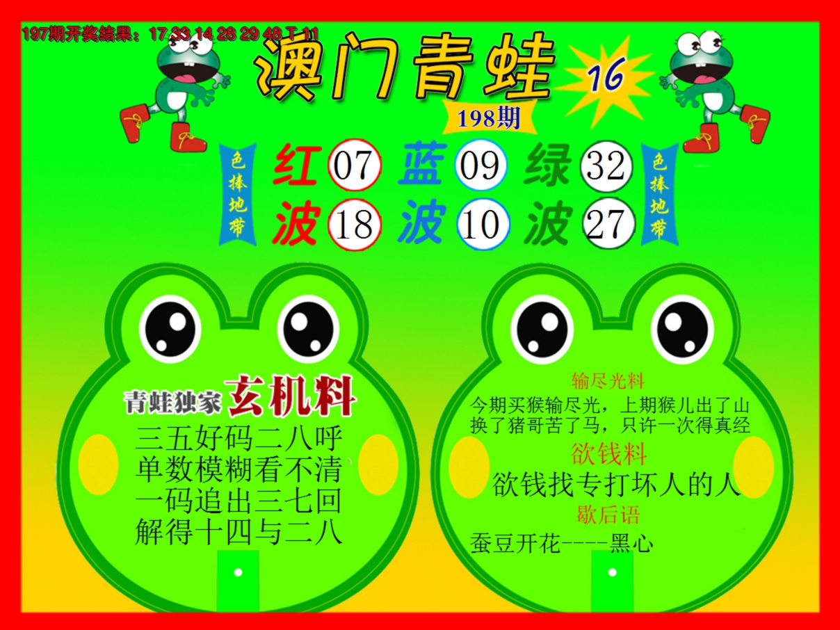 2024198期青蛙系列16