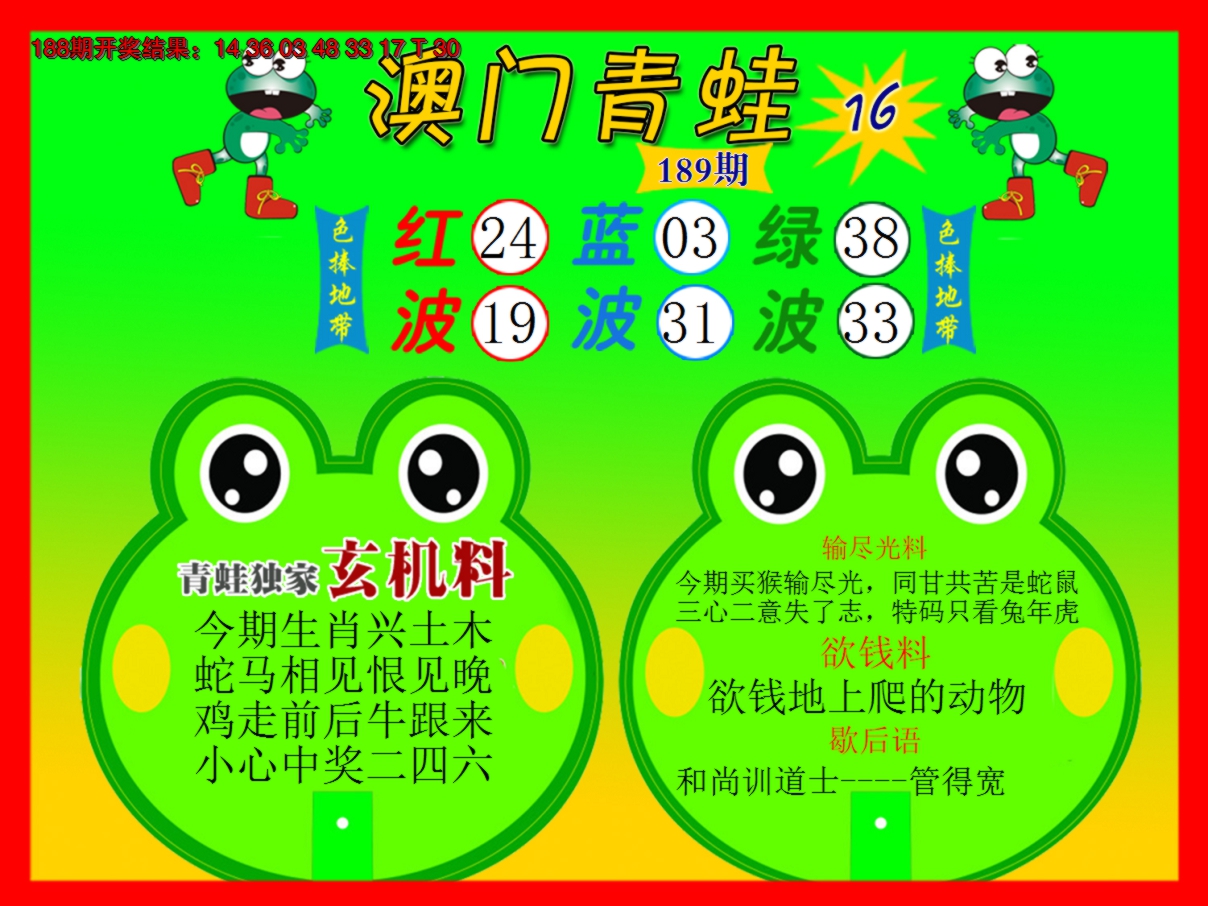 2024189期青蛙系列16