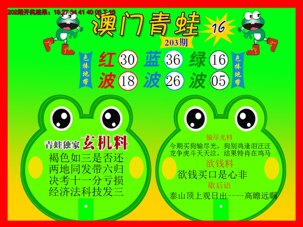 2024203期青蛙系列16