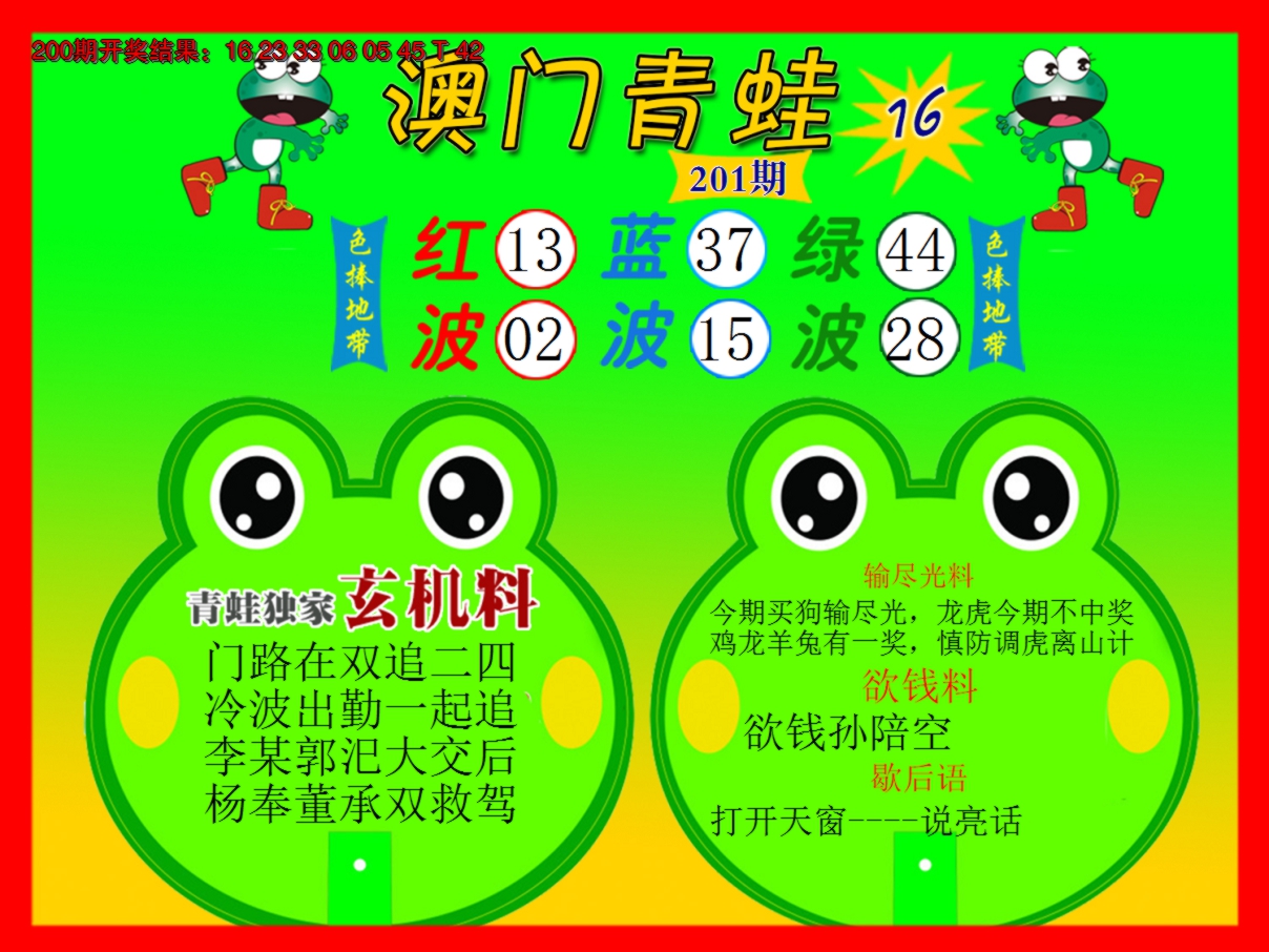 2024201期青蛙系列16