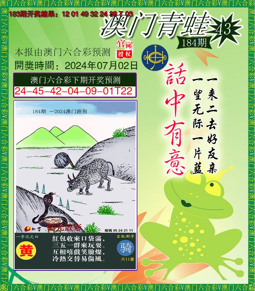 2024184期青蛙系列43