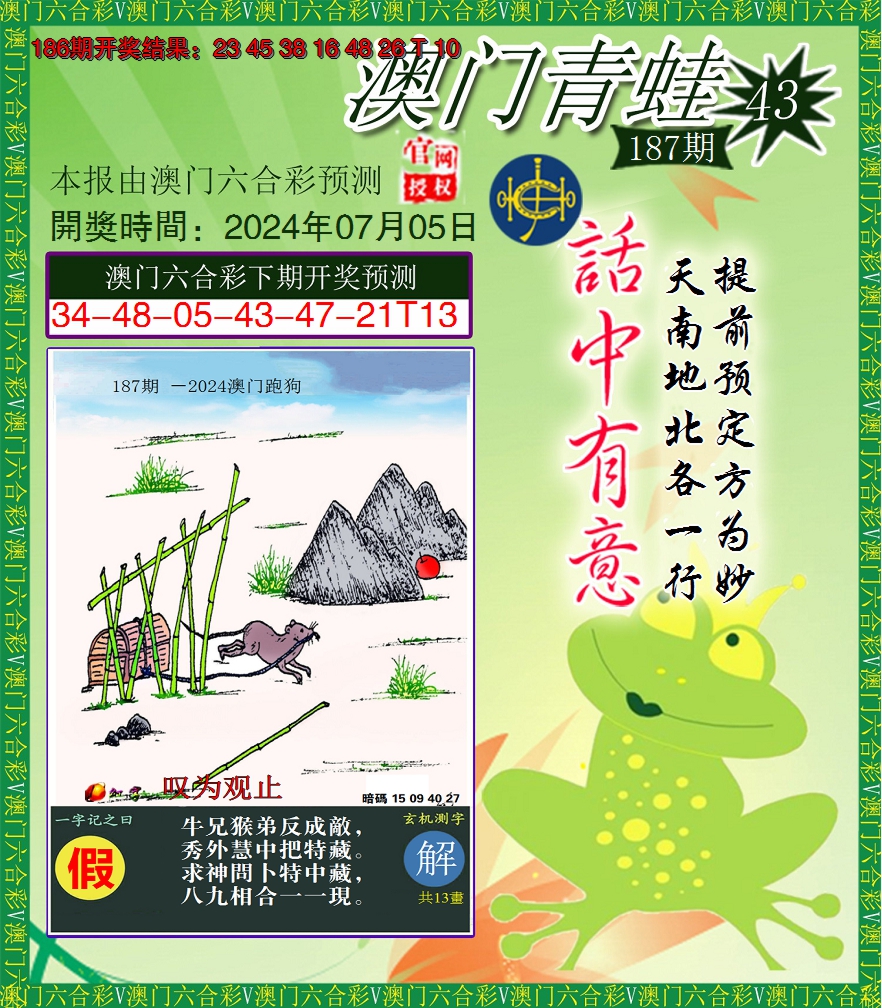 2024187期青蛙系列43