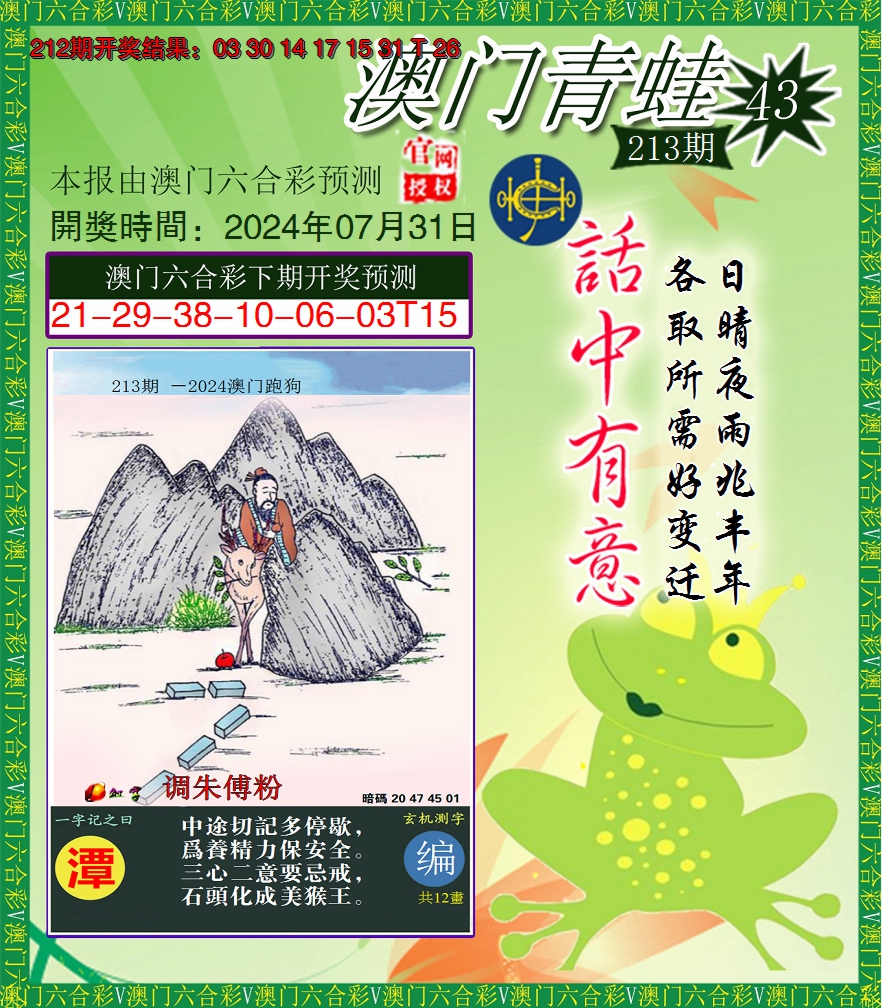 2024213期青蛙系列43