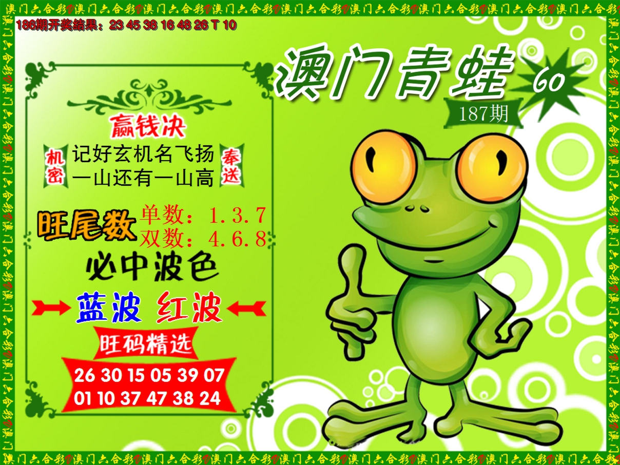 2024187期青蛙系列60