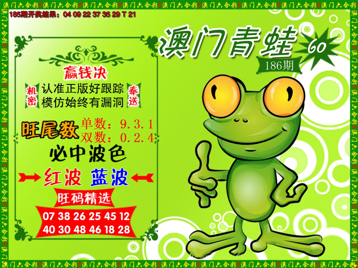 2024186期青蛙系列60