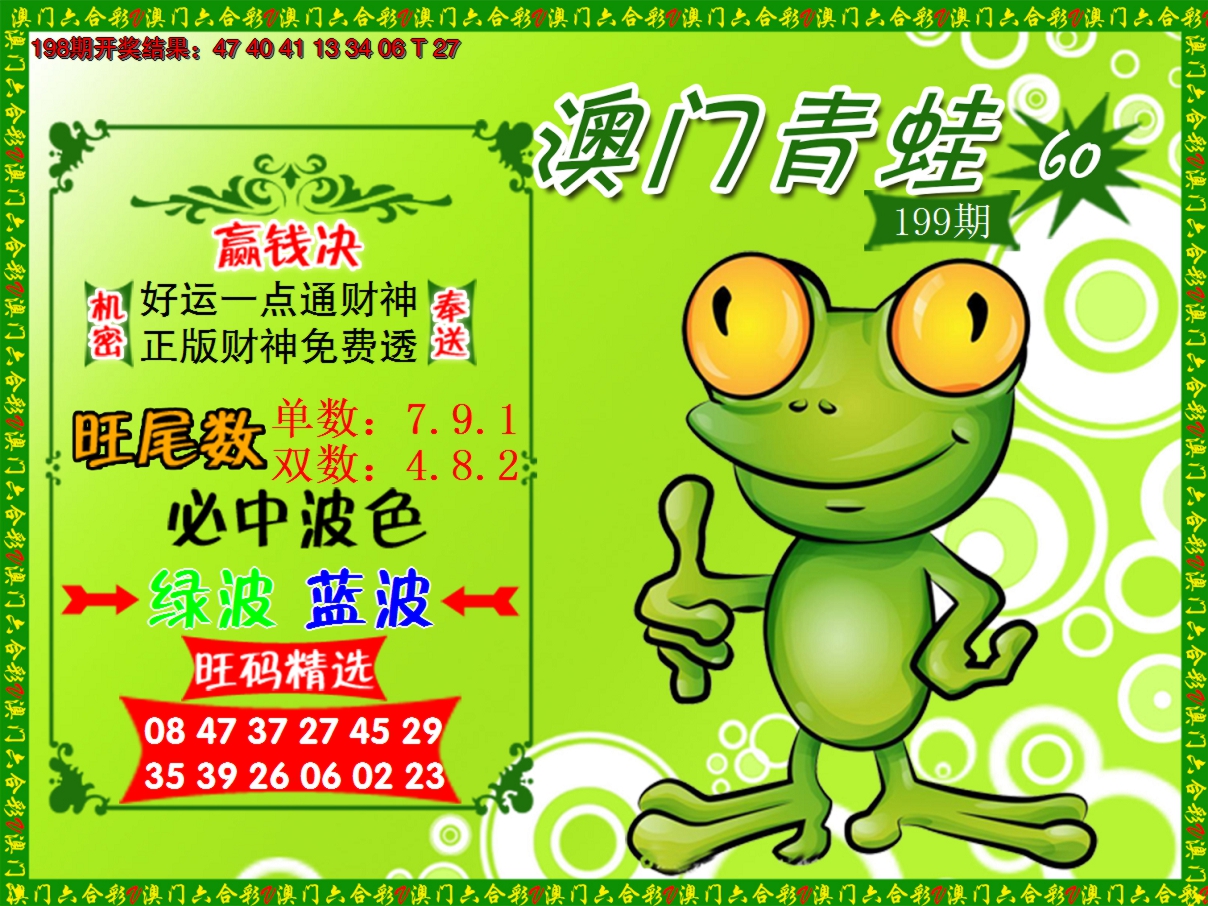 2024199期青蛙系列60