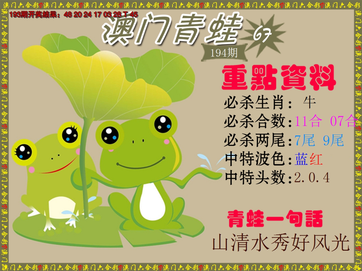2024194期青蛙系列67